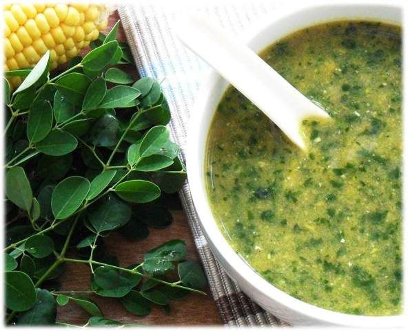 Moringa and Corn soup